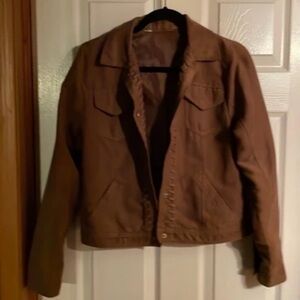 Abercrombie & Fitch Tan Button-Up Jacket